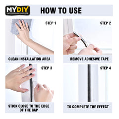 2 Pack Weather Strip Seal for Doors and Windows