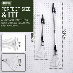 Garden Rake With Telescopic Handle