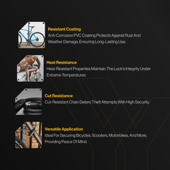 Bicycle Lock With 2 Keys For Security