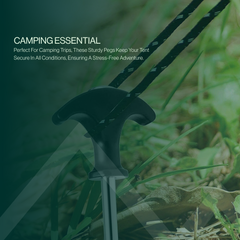 Durable 10PK Spiral Thread Steel Tent Pegs