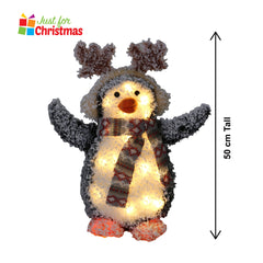 50cm Light-Up Glitter Penguin