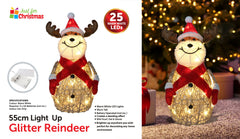 55cm Light-Up Glitter Reindeer