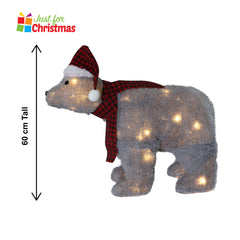 60cm Light-Up Christams Bear