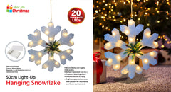 50cm Light-Up Hanging Snowflake