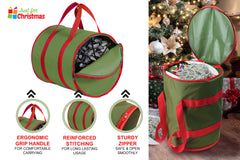 Christmas Lights Storage Barrel Bag