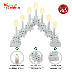 Wooden LED Candle Bridge