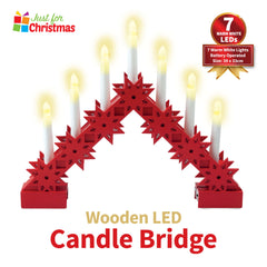 Wooden LED Candle Bridge