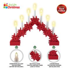 Wooden LED Candle Bridge