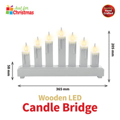 Wooden LED Candle Bridge