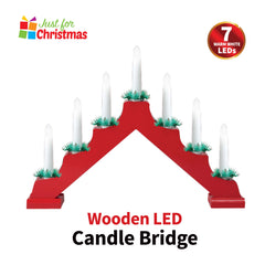 Wooden LED Candle Bridge