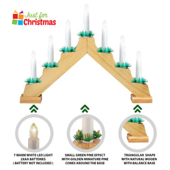 Wooden LED Candle Bridge