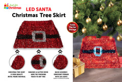 Collapsible LED Santa Christmas Tree Skirt