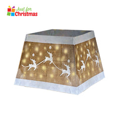 LED Reindeer Christmas Tree Skirt