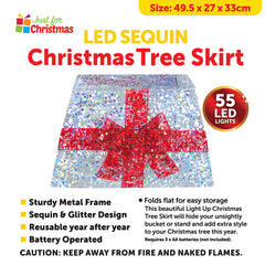 Collapsible LED Christmas Tree Skirt