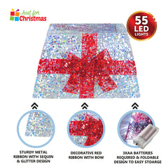 Collapsible LED Christmas Tree Skirt