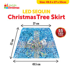 Collapsible LED Christmas Tree Skirt