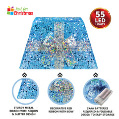 Collapsible LED Christmas Tree Skirt