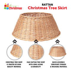 Rattan Christmas Tree Skirt