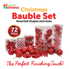 72 Piece Christmas Bauble Set