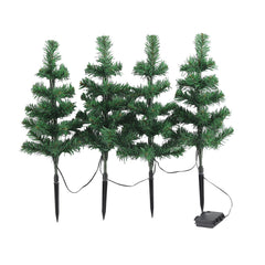 4 Piece Multicolour LED Christmas Tree Stake Lights