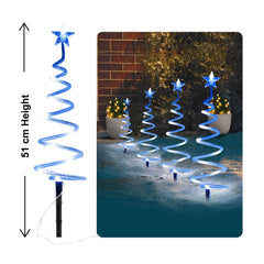 4 Piece LED Christmas Tree Spiral Stake Light