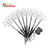 8PK Multicolour LED Snowflake Stake Lights