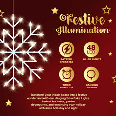 Hanging LED Snowflake Light