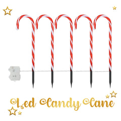 5 Piece LED Candy Cane Lights