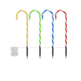 4 Piece LED Multicolour Candy Cane Lights