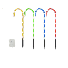 4 Piece LED Multicolour Candy Cane Lights