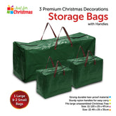3PC Christmas Decoration Bags with Handles