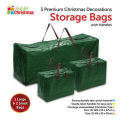 3PC Christmas Decoration Bags with Handles