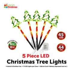 5 Piece LED Christmas Tree Lights