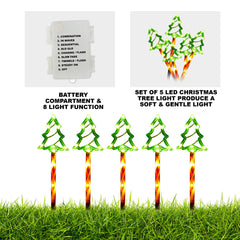 5 Piece LED Christmas Tree Lights