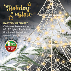 3D Wire LED Christmas Tree Lights