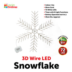 3D Wire LED Snowflake