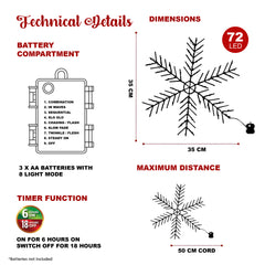 3D Wire LED Snowflake