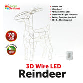 3D Wire LED Reindeer