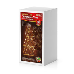 3 Piece 3D LED Christmas Tree Stake Lights