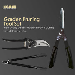 3PK Garden Loppers, Shears and Secateur Set