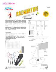 4 Player Badminton Set with Rackets and Shuttlecocks