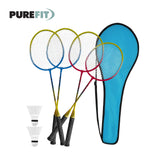 4 Player Badminton Set with Rackets and Shuttlecocks