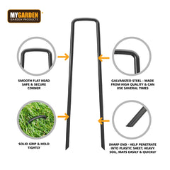 50 Pack of Durable Weed Mat Pins