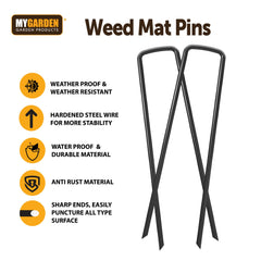 50 Pack of Durable Weed Mat Pins