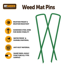 50 Pack of Durable Weed Mat Pins