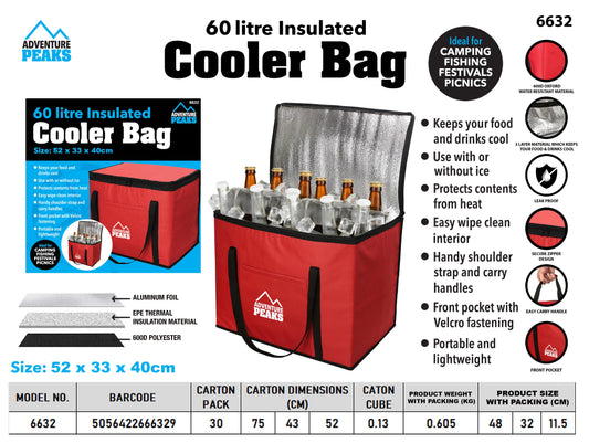 60L Red Hot/Cold Bag Red