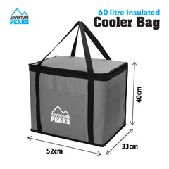 60 Litre Insulated Cooler Bag for Picnic and Travel