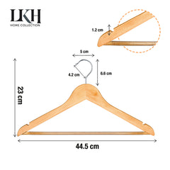 Premium 50-Pack hardwood Cloth Hangers Set
