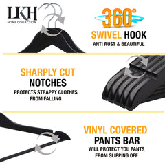 10-Pack Non-Slip Hanger Bars For Clothes