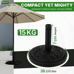 15KG Rose Pattern Parasol Base
